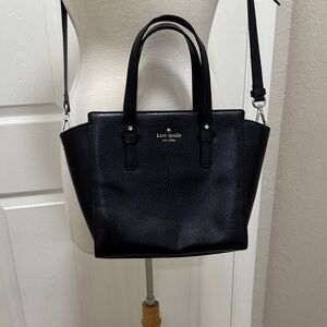 Kate Spade New York Black Leather Grand Street Small Hayden Satchel/Crossbody